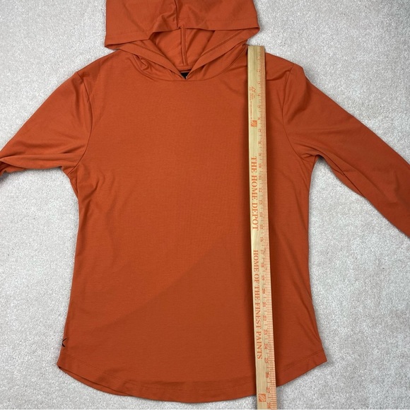 Cuts Lightweight Pullover Orange Hoodie - Picture 10 of 11